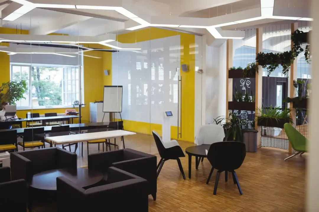 Office and retail space after refurbishment