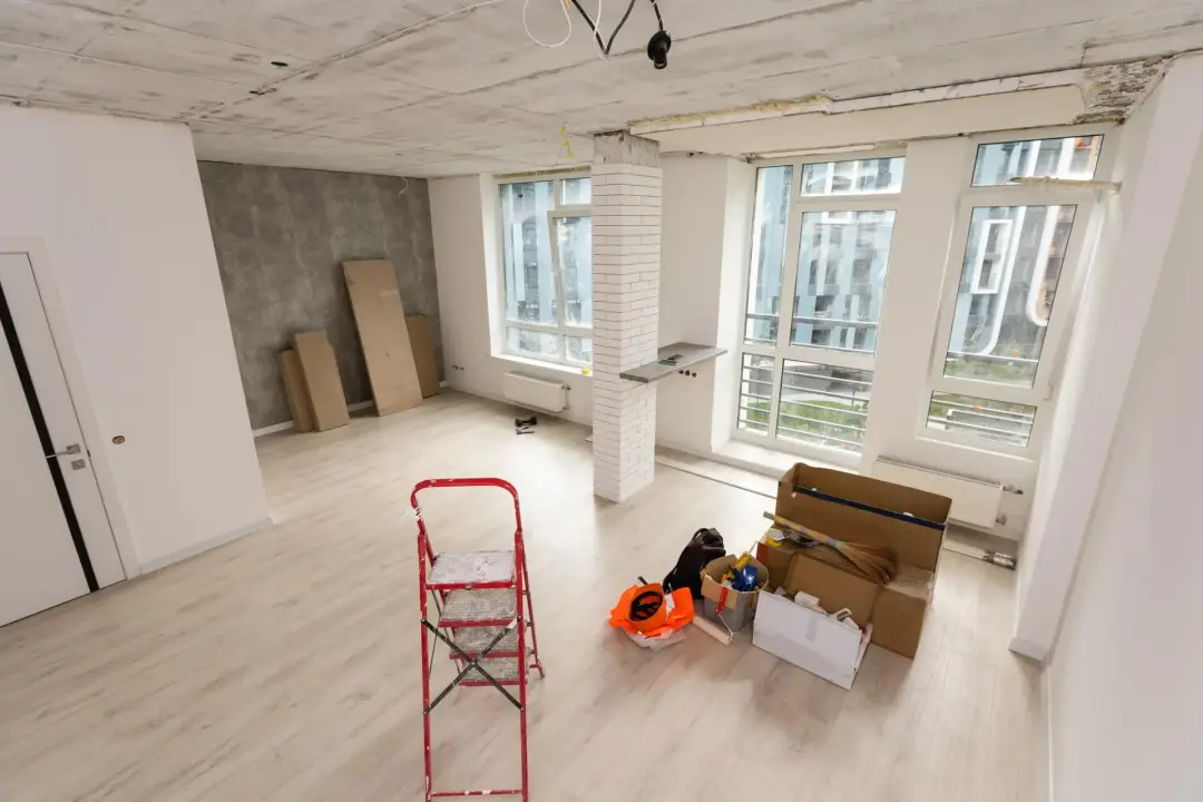Commercial property refurbishment work in progress